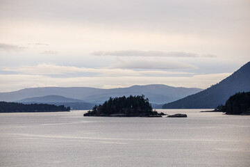Tranquil Landscape of Gulf Islands in British Columbia Canada