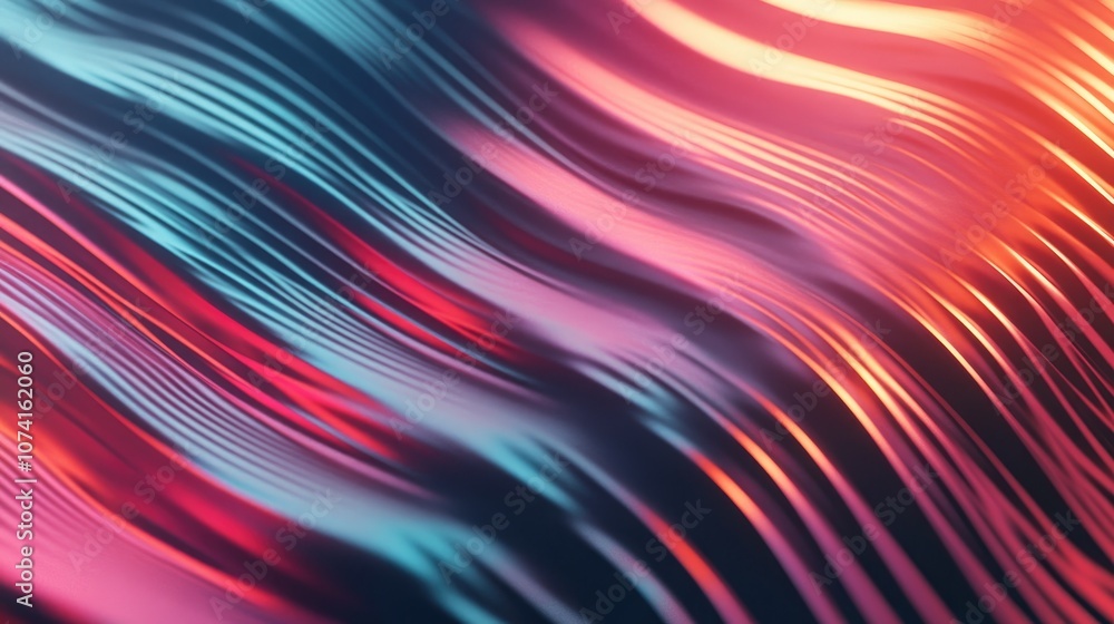 Aufkleber abstract lines background with diagonal colorful rays creating a striped light pattern