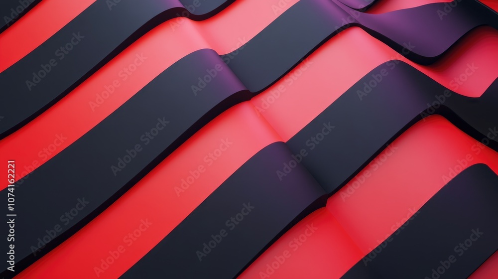 Aufkleber stylish diagonal red stripes with a black abstract design ideal for tech product backgrounds and ban