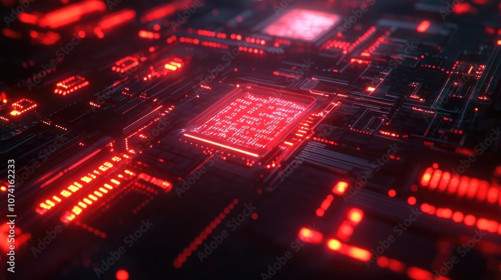 Poster high tech digital background featuring a modern data connection system and electronic computer desig