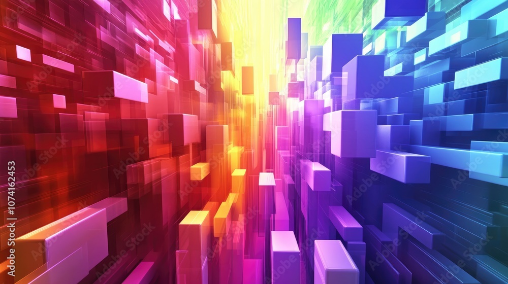 Poster vibrant multicolored abstract background ideal for presentation design a lively backdrop suitable fo