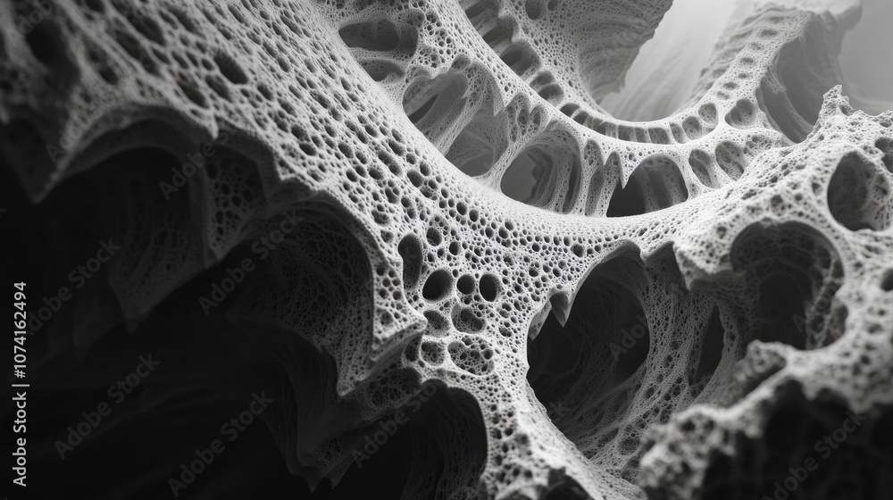 Poster Monochrome fractal backdrop suitable for use as an alpha channel in video and design projects Digital collage
