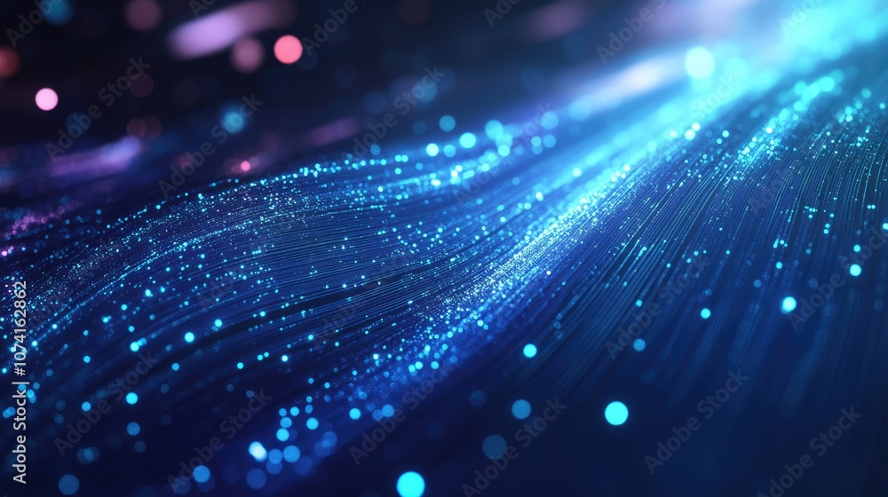 Aufkleber abstract background featuring blue lines and dots symbolizing digital connectivity and the concept o