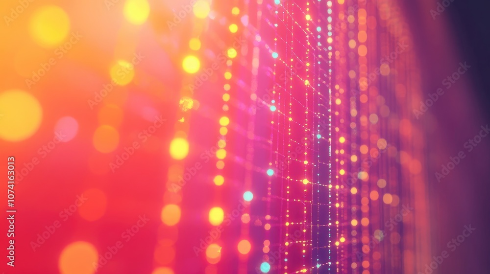 Poster gradient digital technology backdrop featuring interconnected dots and lines ideal for diverse desig
