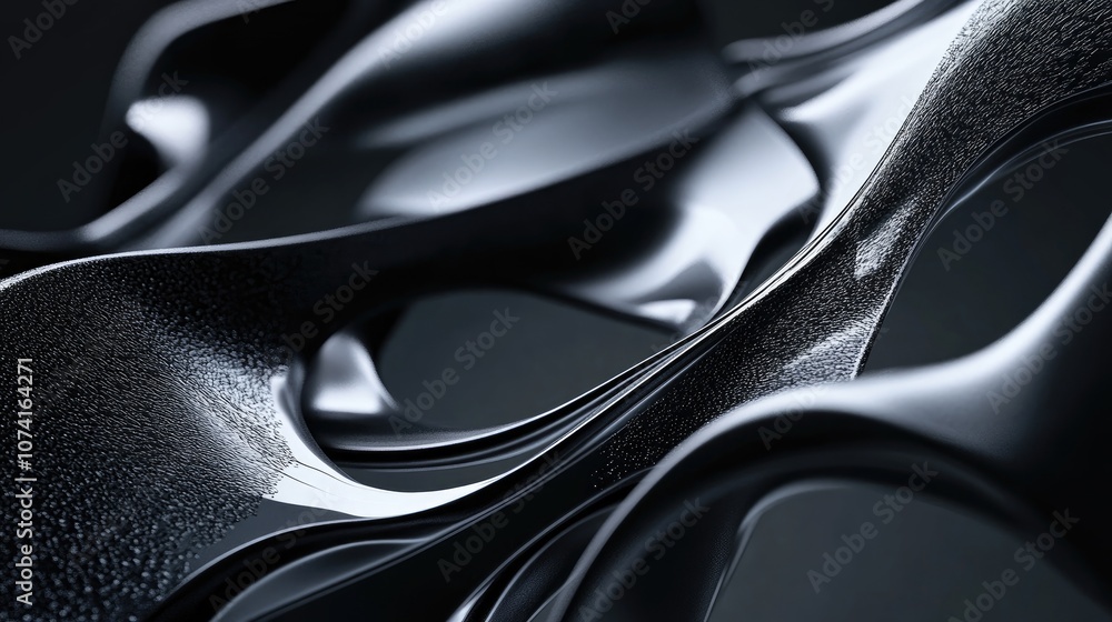 Poster Filtered and dark abstract design featuring a blend of shapes and textures