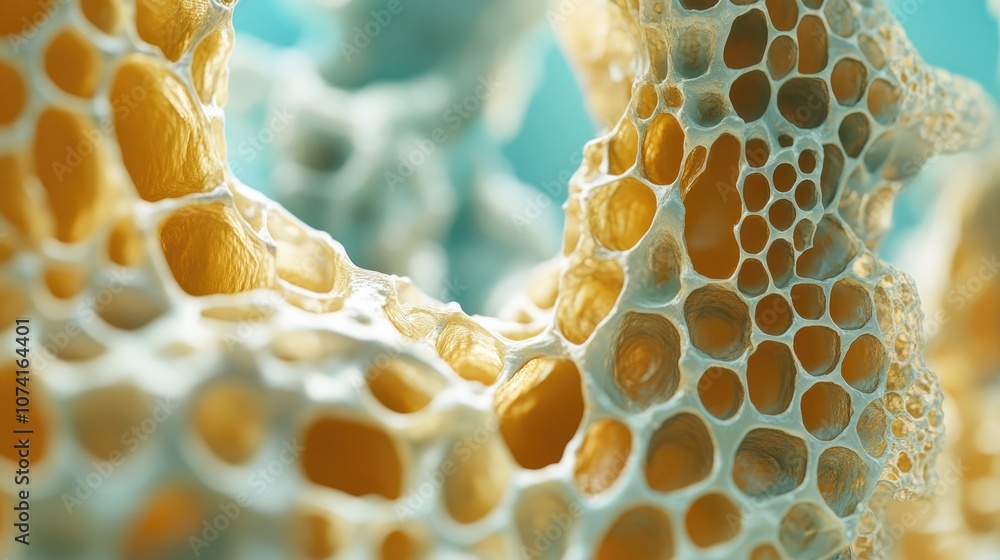 Poster abstract 3d honeycomb background featuring textured bee cells three dimensional rendered illustratio