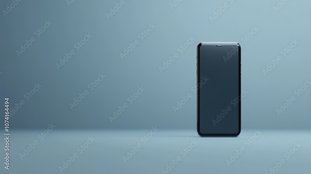 Poster touchscreen device isolated on a neutral background