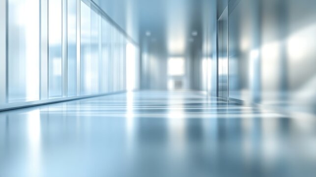 Blurred background of an upscale medical facility interior