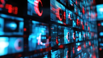 Internet surveillance individuals monitoring your online activities on social media to steal personal information and credentials 3D rendered image