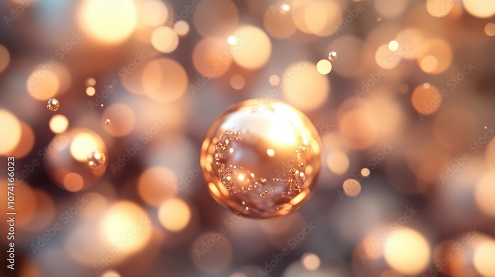 Leinwandbilder Abstract texture with light bokeh background in a 3D cartoon rendering