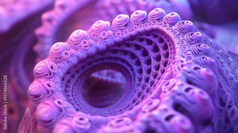 Poster Abstract fractal patterns and shapes rendered in 3D cartoon style Infinite universe Mysterious psychedelic relaxation pattern Dynamic flowing natural forms Sacred geometry Mystical spirals