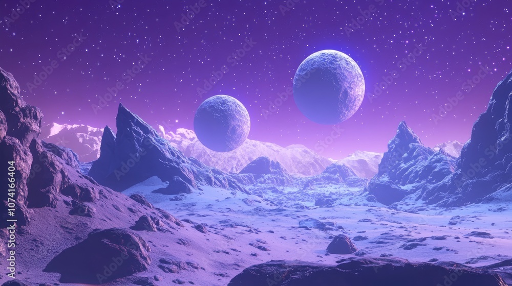 Poster background planets as a 3d cartoon rendering symbolizing deep space and backdrop
