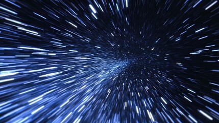 Stars movement over the sky captured with slow shutter speed in a 3D cartoon rendering