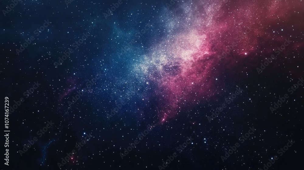Aufkleber Colorful starry night sky outer space background featuring high definition star field texture in deep space 3D cartoon rendering of a starry outer space scene