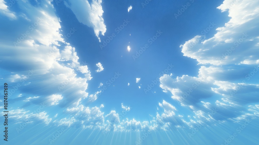 Aufkleber rendered in 3d a cartoon depiction of a background image showcasing a dull blue sky processed with s