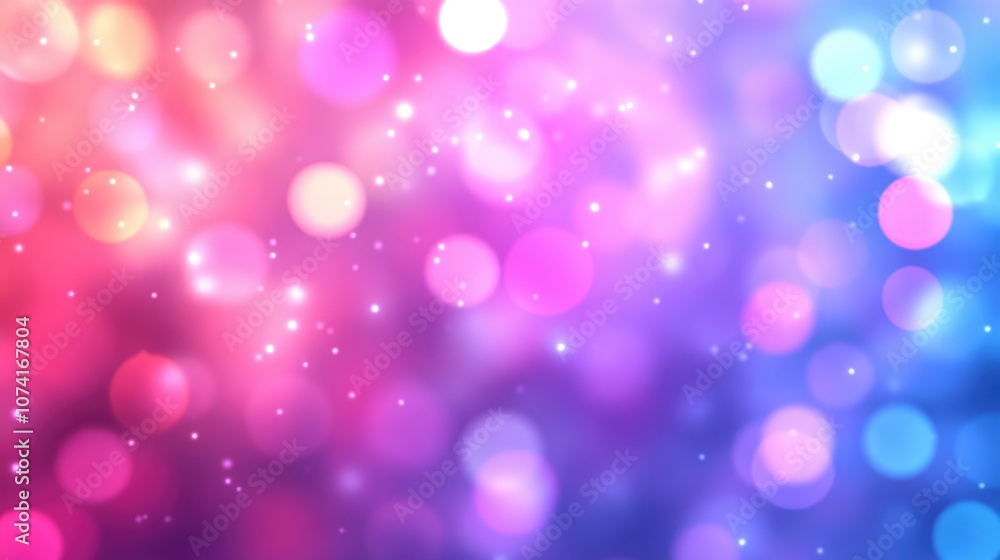 Leinwandbilder Abstract light bokeh background in 3D cartoon rendering