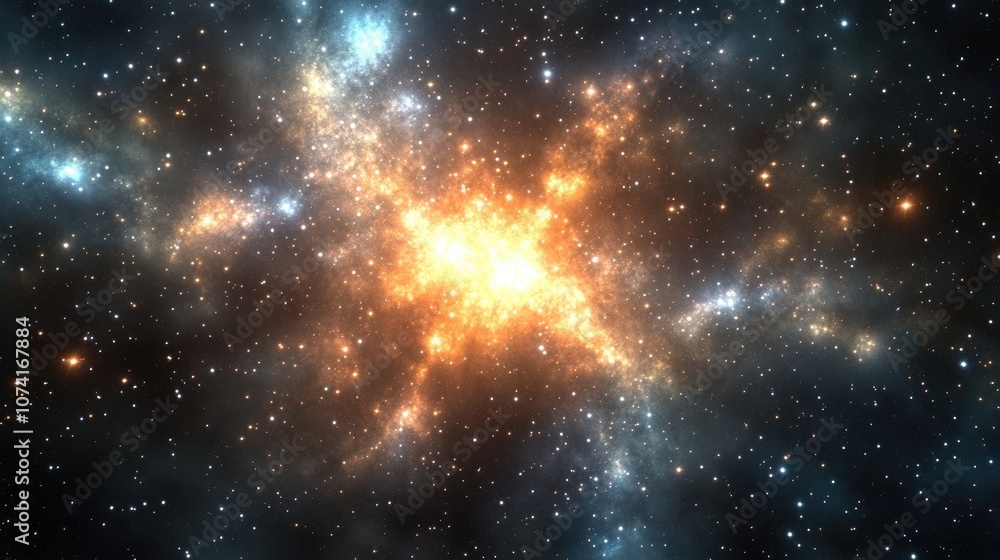 Poster high definition star field background rendered in 3d cartoon style colorful texture of a starry nigh