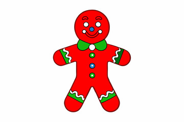 Gingerbread man and girl icon set. Simple illustration of gingerbread man vector silhouette for web design isolated on white background