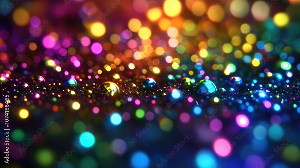 Leinwandbilder Abstract background for a galaxy spectrum concept in a 3D cartoon rendering The multitude of colors represents numerous stars with hues drawn from a rainbow palette creating a vibrant and colorful