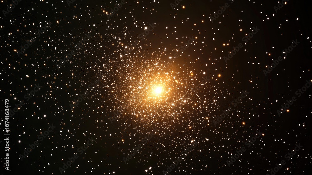 Aufkleber Globular Cluster M15 depicted in a 3D cartoon rendering style
