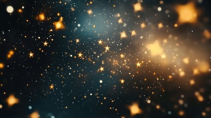 3D rendering of stars in a galaxy within open space in a cartoon style