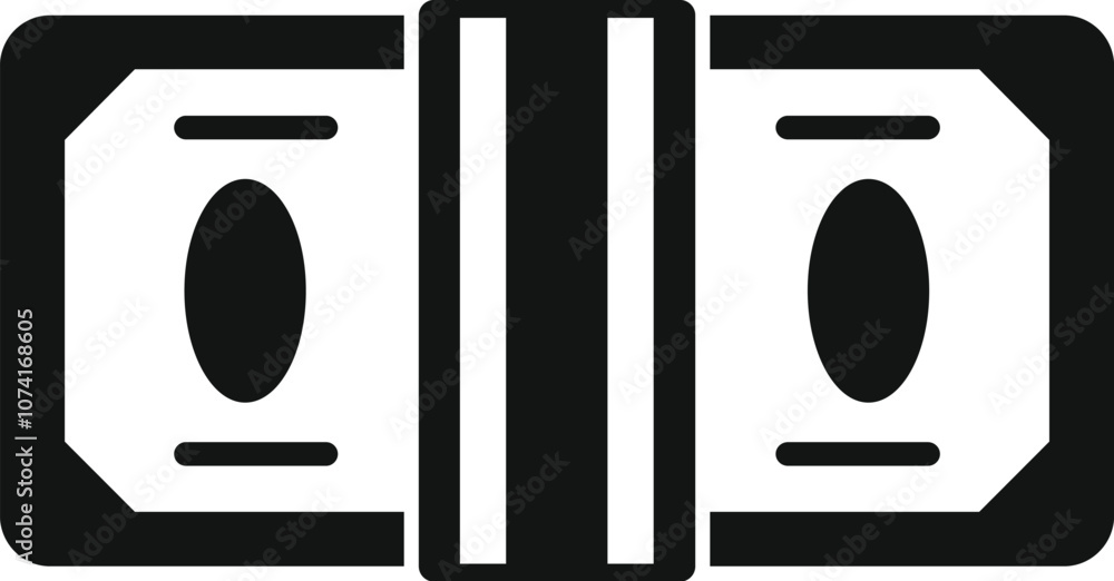 Poster securely fastened credit card on a stack of banknotes, symbolizing payment processing and financial 