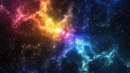 Fototapeta premium 3D cartoon rendering of a high definition star field backdrop featuring a colorful starry night sky and outer space texture