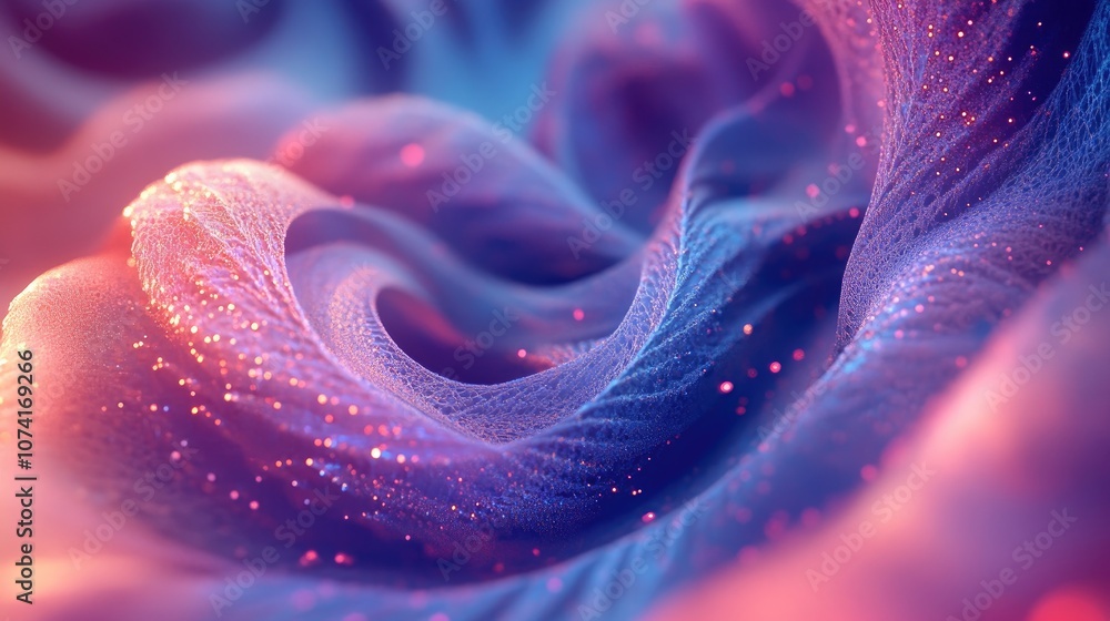 Poster Abstract fractal patterns and shapes in a 3D cartoon rendering Infinite universe with mysterious psychedelic relaxation patterns Dynamic flowing natural forms and sacred geometry featuring mystica