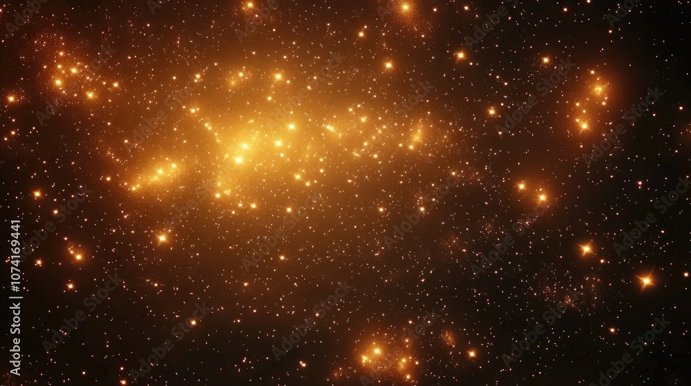 Aufkleber 3D cartoon rendering depicting stars in a galaxy within open space