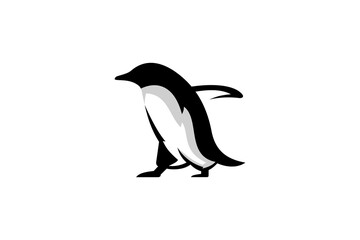 Antartica Black Penguin Graphic Logo Design Vector Inspiration
