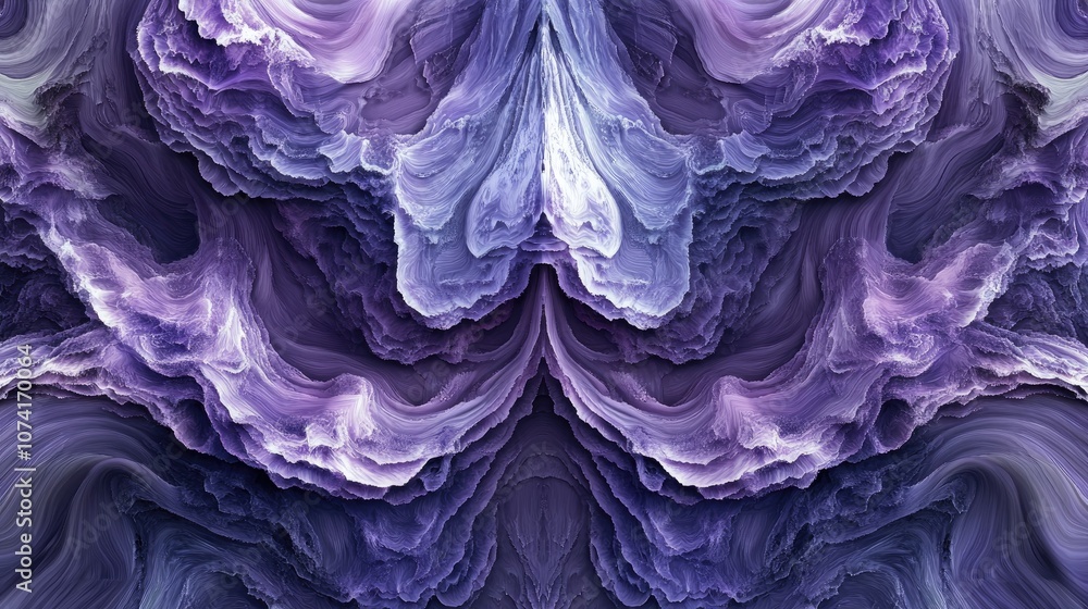Poster Abstract graphic watercolor background with a 3D cartoon rendering Trendy template for design production featuring a stylish fractal fashion art and cosmic artwork Artistic purple pattern presente