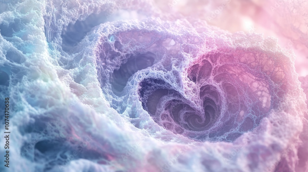 Aufkleber abstract fractal 3d illustration for creative design resembles beautiful galaxies in a 3d cartoon re