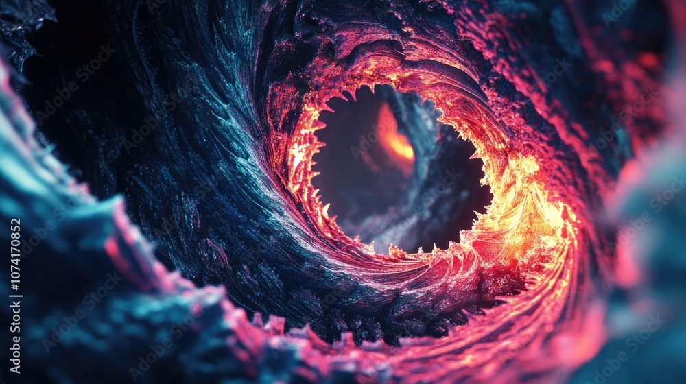 Poster Abstract fractal fantasy design background in a 3D cartoon rendering