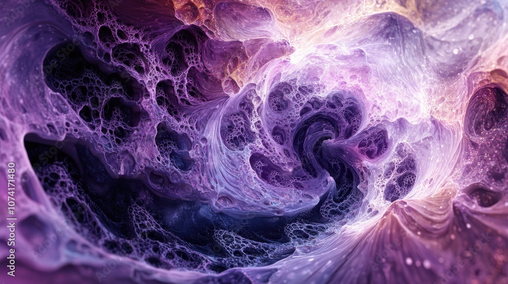 Poster abstract graphic watercolor background with a stylish fractal design trendy cosmic artwork featuring