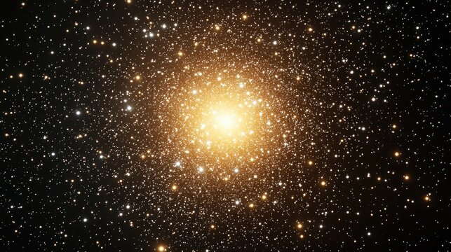 Globular Cluster M15 depicted in a 3D cartoon rendering style