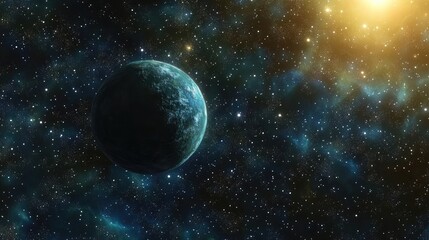 Obraz premium Rendering of 3D cartoon stars from a planet amidst a galaxy in open space