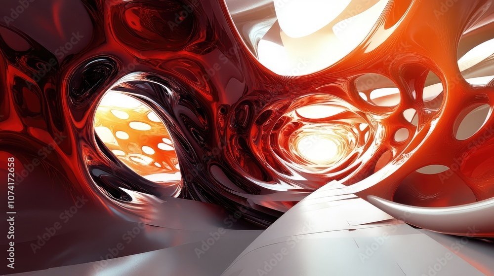 Poster Abstract background in 3D cartoon rendering