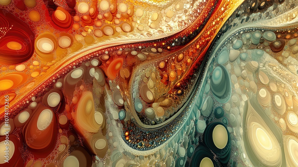 Leinwandbilder Abstract digital background created with 3D cartoon rendering Not AI content Generated digitally using fractal based software Unique seamless design
