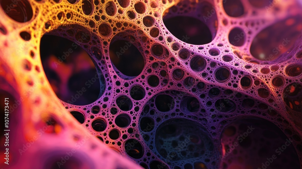 Aufkleber fractal in 3d cartoon rendering