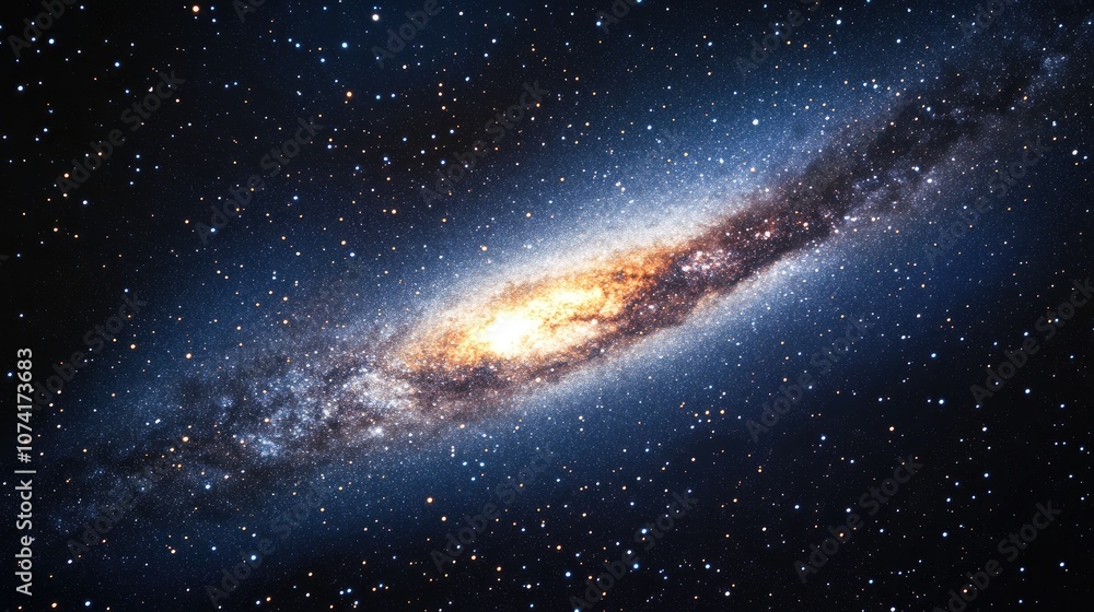 Poster the magic of the milky way in a 3d cartoon rendering