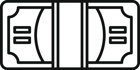 Simple line icon of a folded banknote symbolizing personal finance, savings, and investment strategies