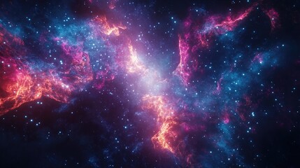 3D cartoon depiction of stars in a galaxy within open space