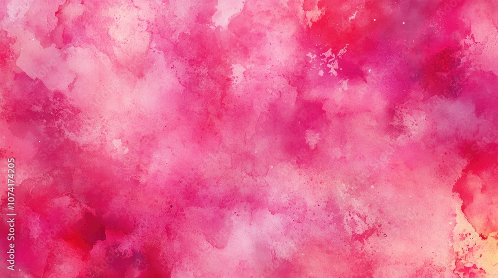 Aufkleber abstract neon pink and magenta watercolor background in a 3d cartoon rendering aquarelle canvas with