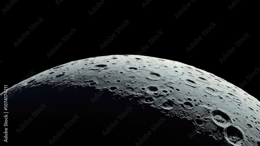 Poster 3d cartoon depiction of a half moon backdrop realistic moon the moon serves as an astronomical entit