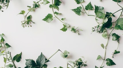 Elegant Vine White Background Picture: A Touch of Natural Beauty