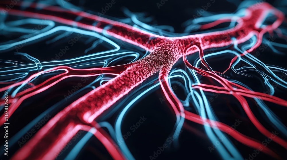Poster close-up of colorful neural pathways on a dark background.