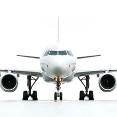 Fototapeta premium Airplane trip isolated on a with a white background,close up