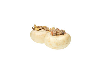 PNG stuffed mushrooms isolated on white background.