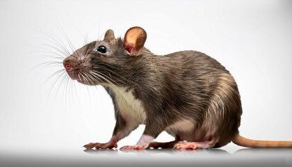 rat on white background