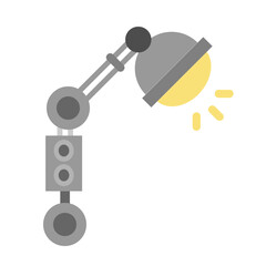 Illustration of Desk Lamp and Light Bulb